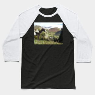 Pyrenees sheep and summer landscape Baseball T-Shirt